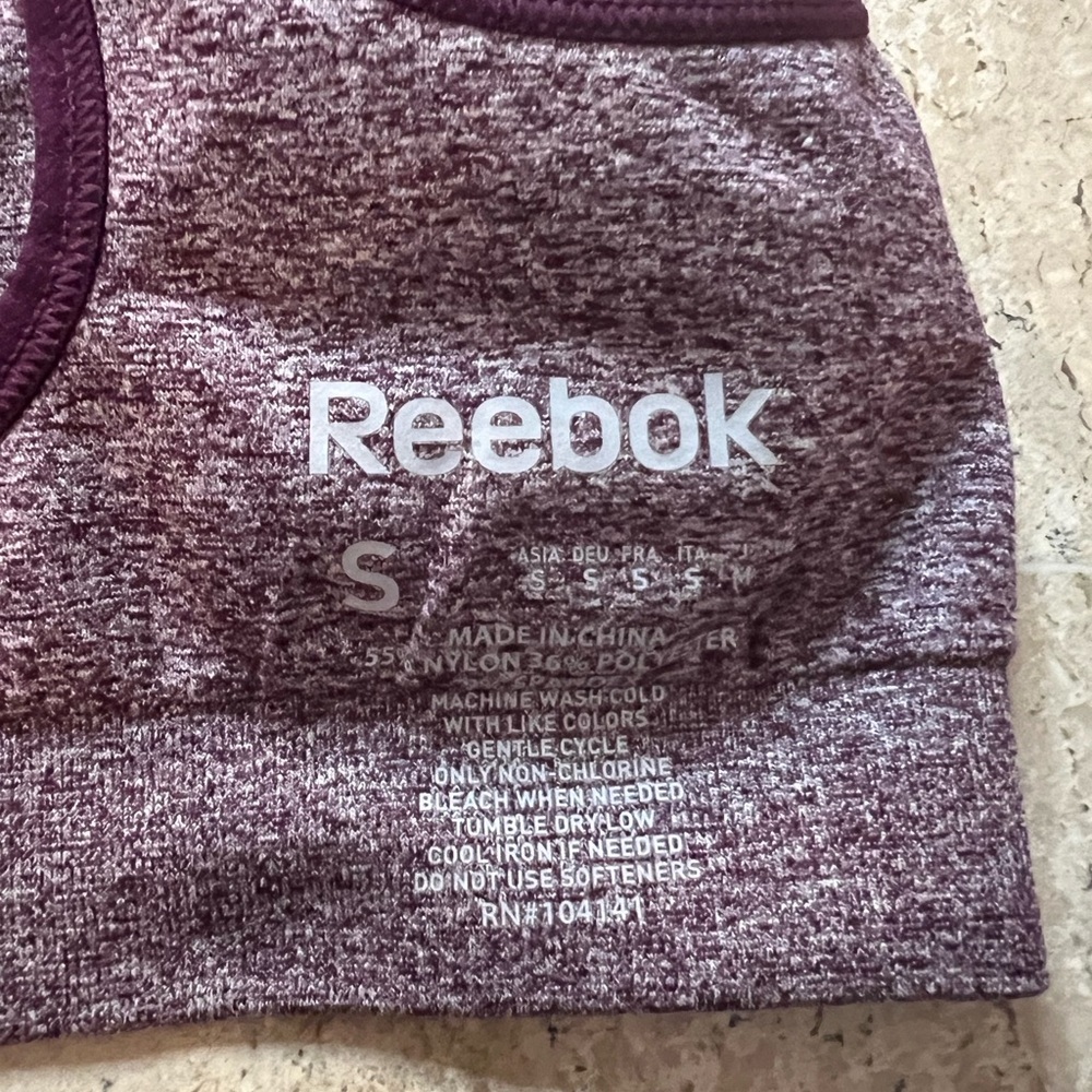Reebok Strappy Purple Sports Bra Size Small - Picture 4 of 7